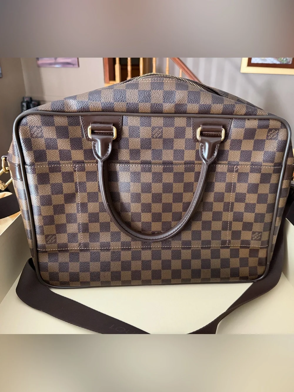Louis Vuitton Brown Damier Canvas Laptop Bag